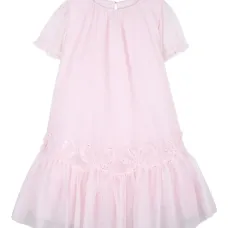 Платье с пайетками и оборками