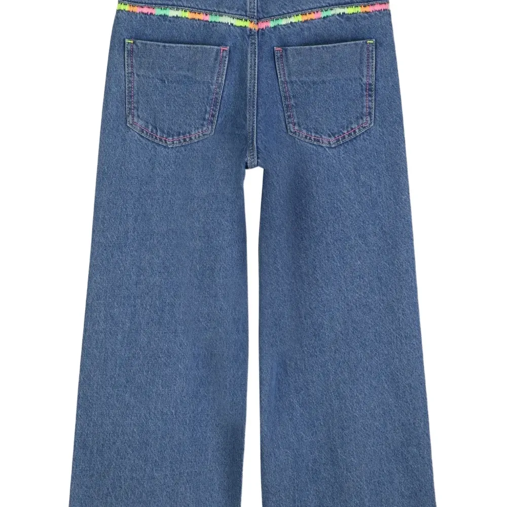 Джинсы с вышивкой