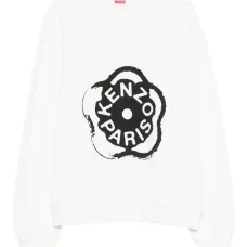 Свитшот с принтом в виде цветочного логотипа