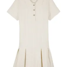 Платье фактурной вязки с плиссировкой