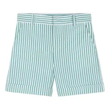 Полосатые шорты с манжетами Полосатые шорты с манжетами