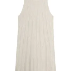 Платье без рукавов в рубчик