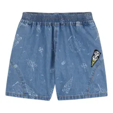 Джинсовые шорты с принтом