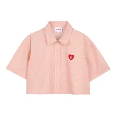 Полосатая рубашка с короткими рукавами