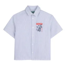 Полосатая рубашка с логотипом