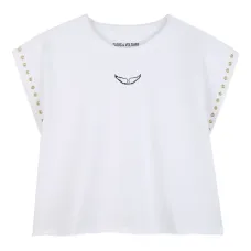 Футболка с графичным принтом и заклепками