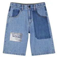 Джинсовые шорты в технике пэчворк