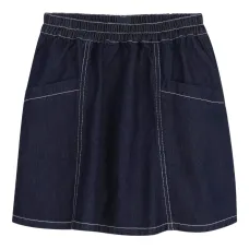 Джинсовая юбка с карманом