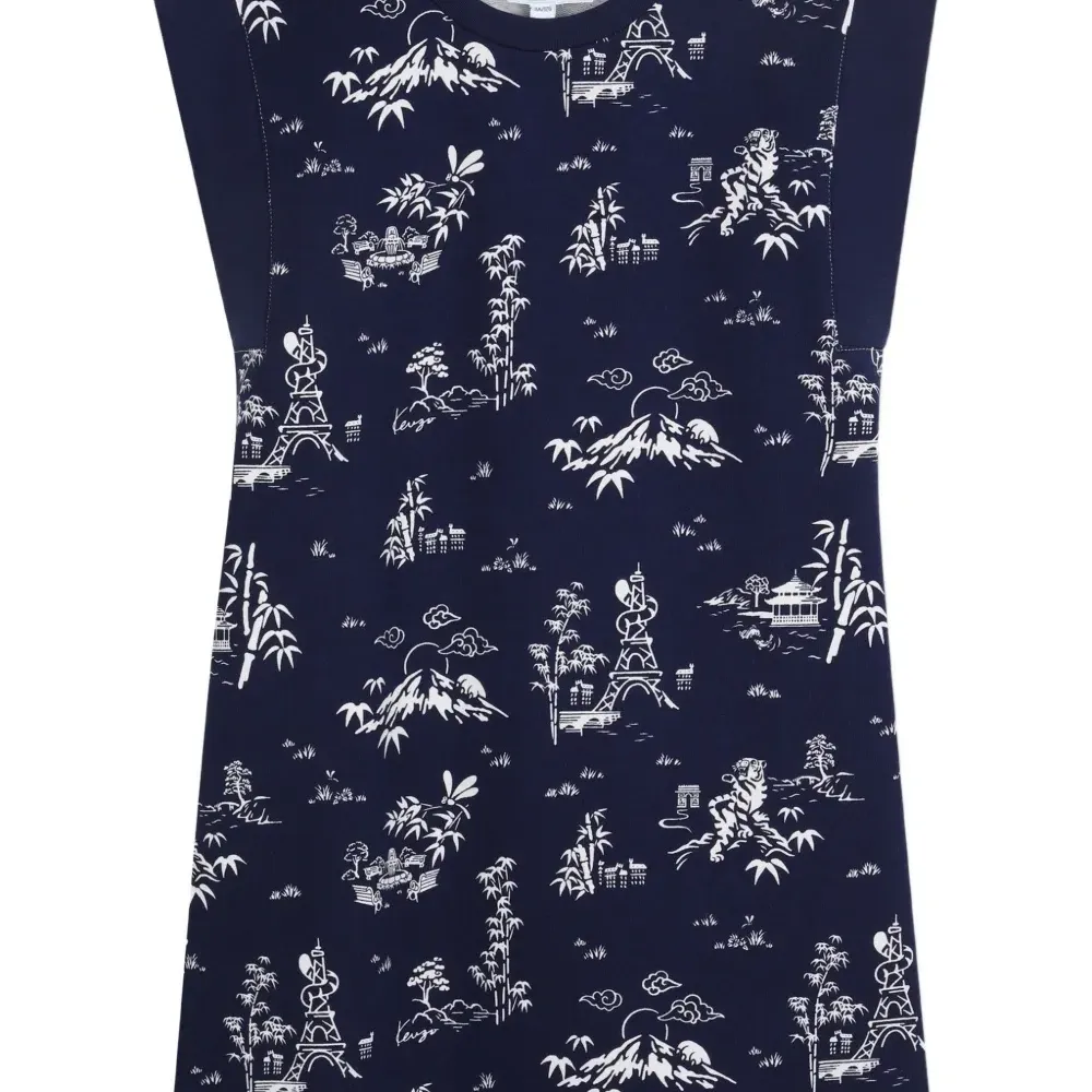 Платье без рукавов с узором