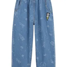 Джинсы с принтом