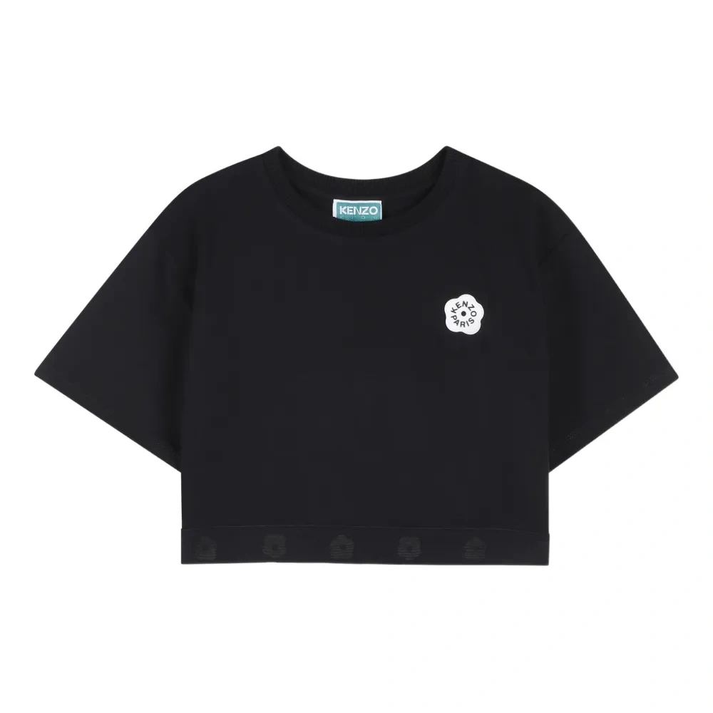 Футболка с цветочным логотипом