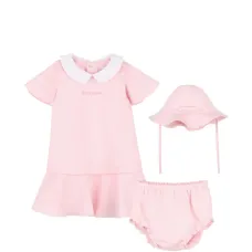 Комплект с платьем для малышки с воротником