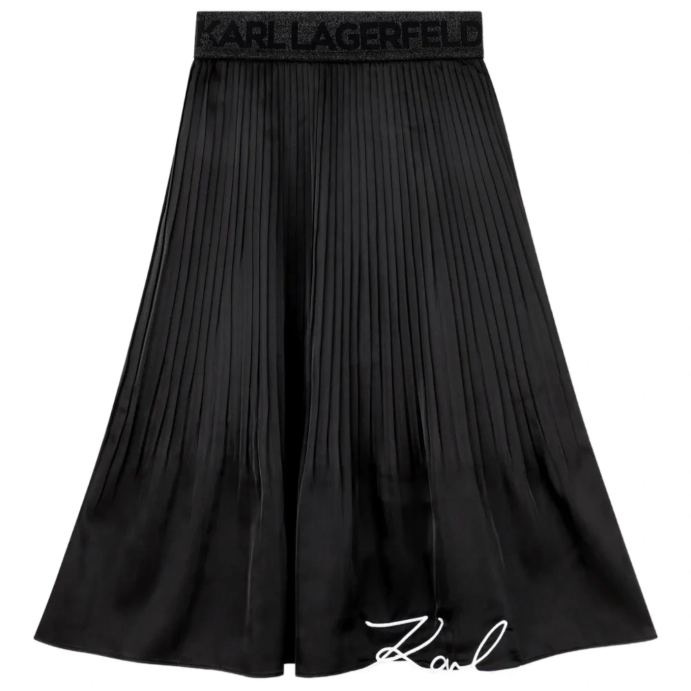 Юбка со складками и логотипом