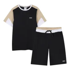 Комплект из топа и шортов в стиле колор-блок