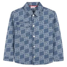 Джинсовая рубашка с длинными рукавами