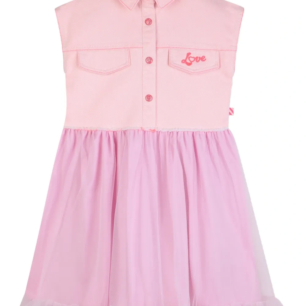 Платье без рукавов с юбкой из тюля