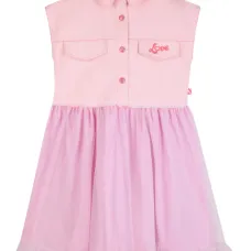 Платье без рукавов с юбкой из тюля