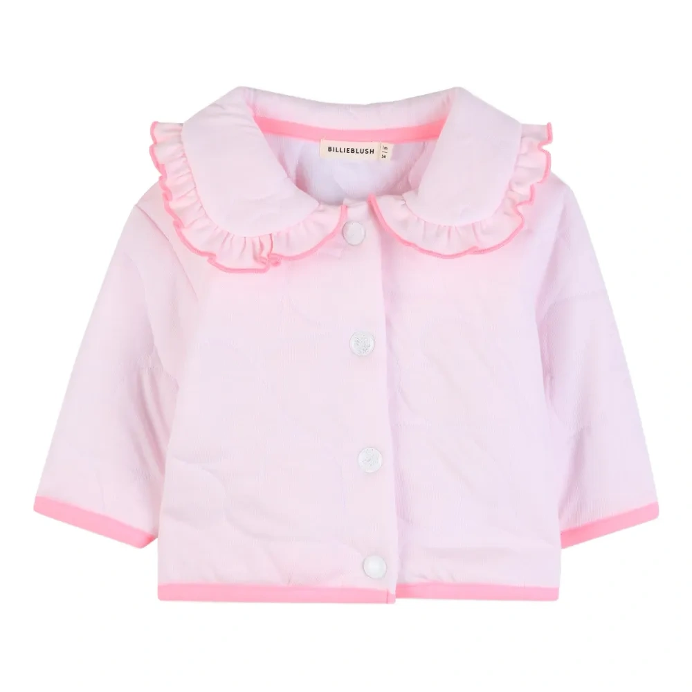 Стеганый кардиган с оборками