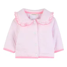 Стеганый кардиган с оборками