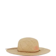 Соломенная шляпа с вышитым логотипом Соломенная шляпа с вышитым логотипом