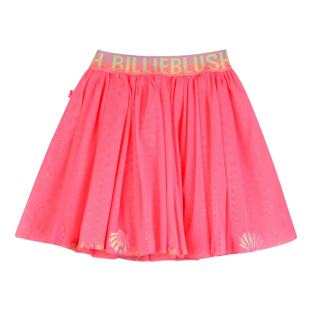 Юбка с блестками и принтом