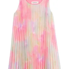 Платье без рукавов со складками