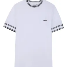 Полосатая футболка с вышитым логотипом