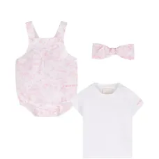 Комплект: футболка с принтом и комбинезон