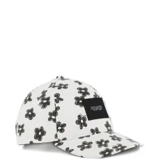 Бейсболка с цветочным принтом и нашивкой-логотипом Бейсболка с цветочным принтом и нашивкой-логотипом