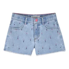 Джинсовые шорты, украшенные кристаллами