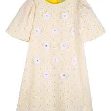 Платье с цветочной аппликацией