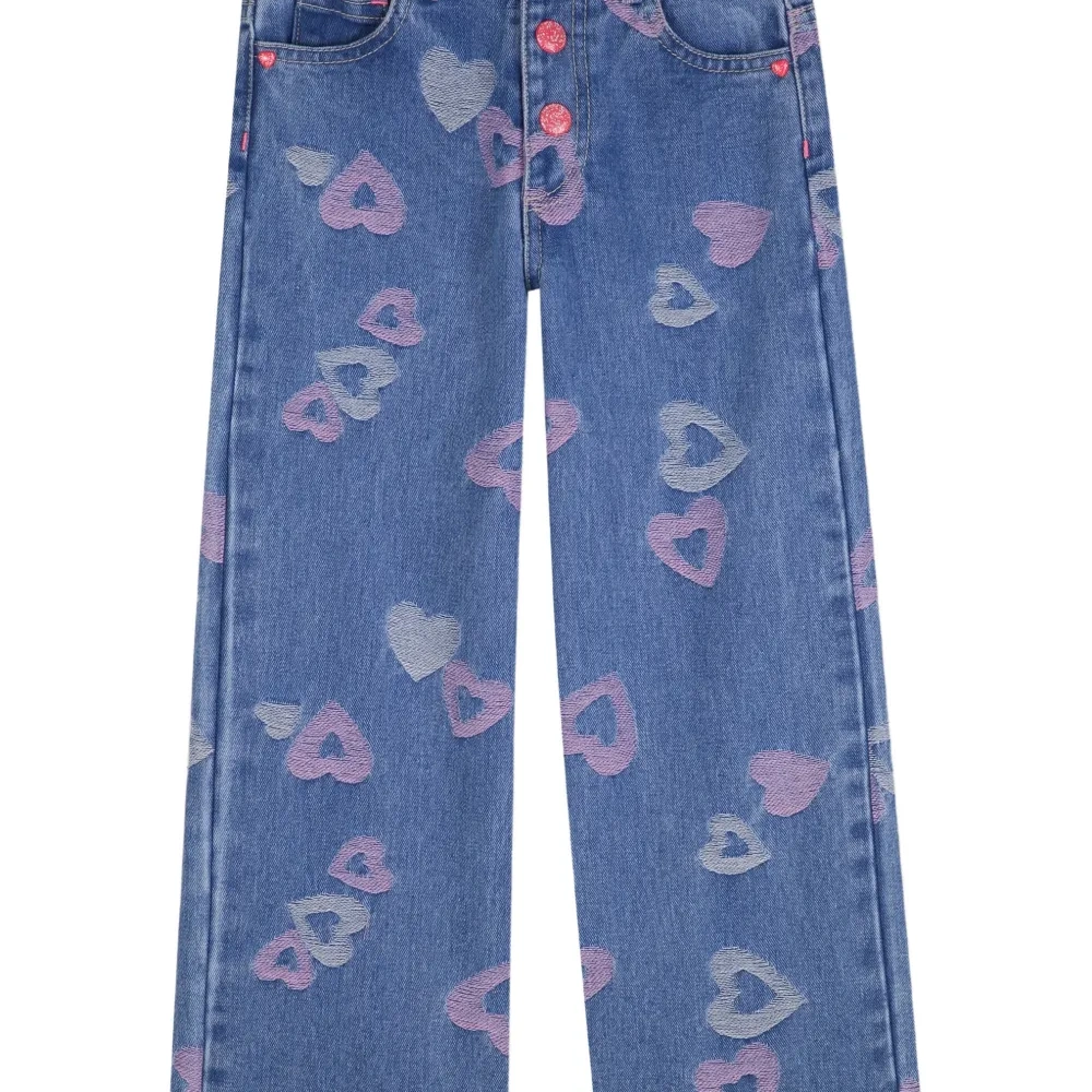 Джинсы с сердечками