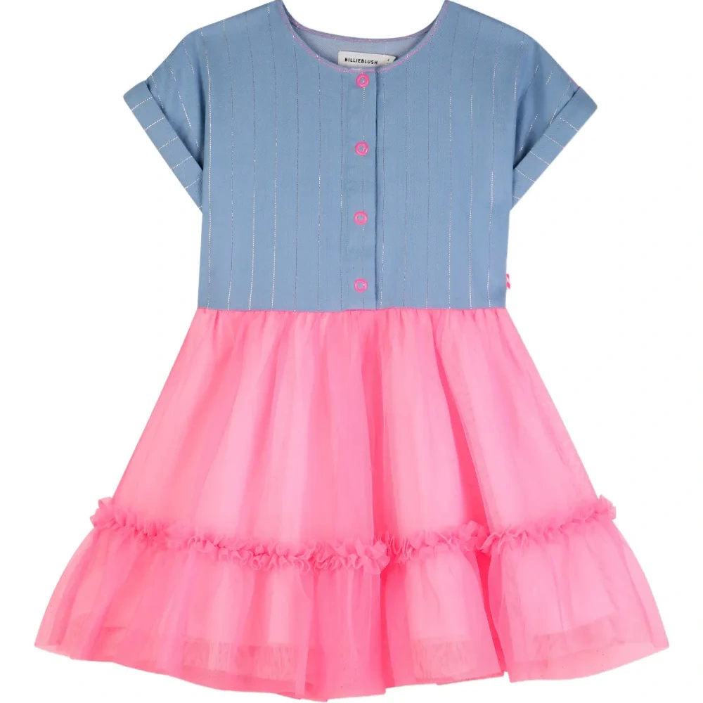 Полосатое платье с оборками