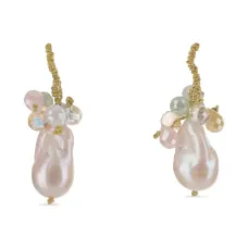 Серьги-подвески с кристаллами