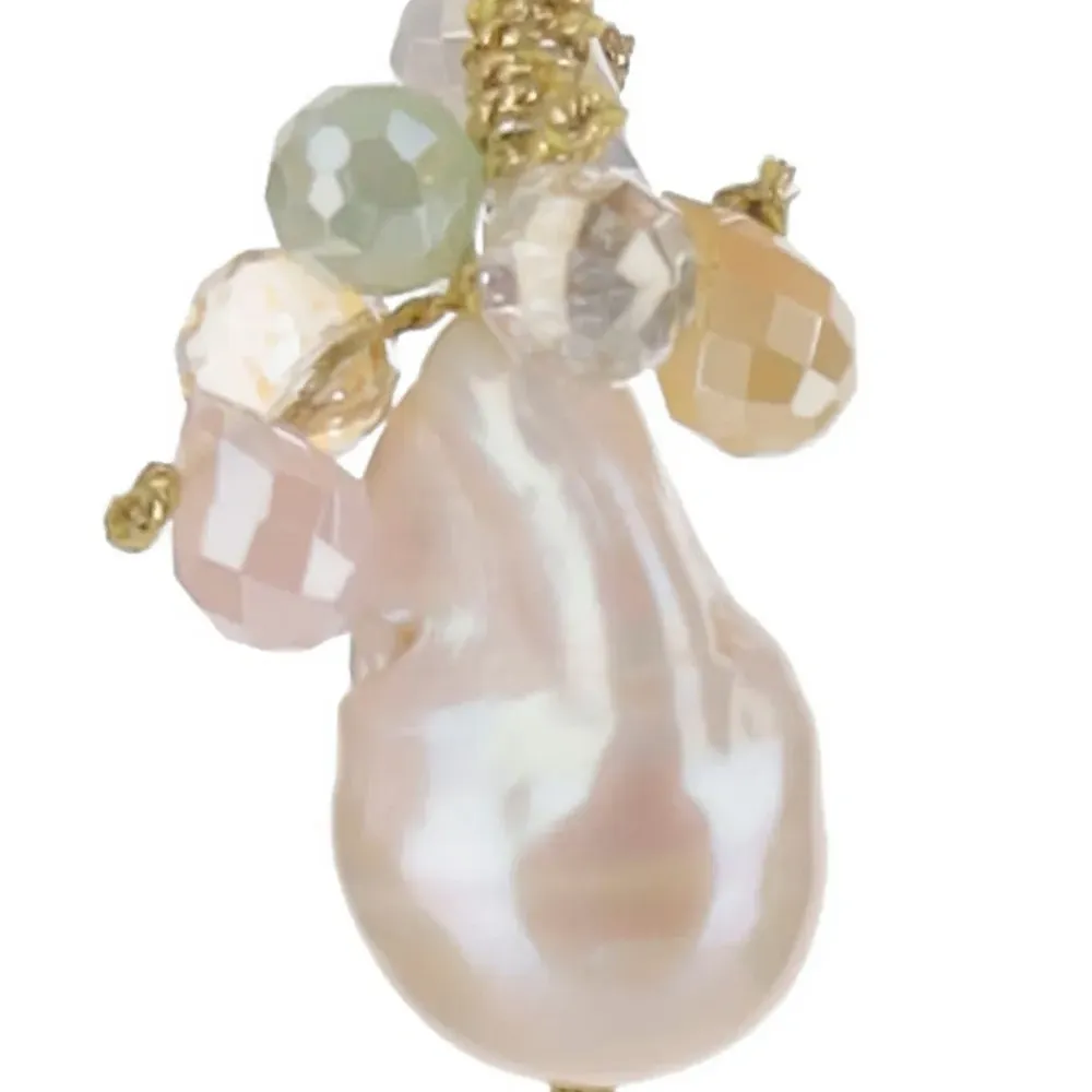 Серьги-подвески с кристаллами