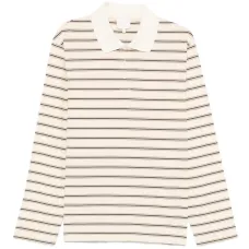 Полосатое поло с длинными рукавами