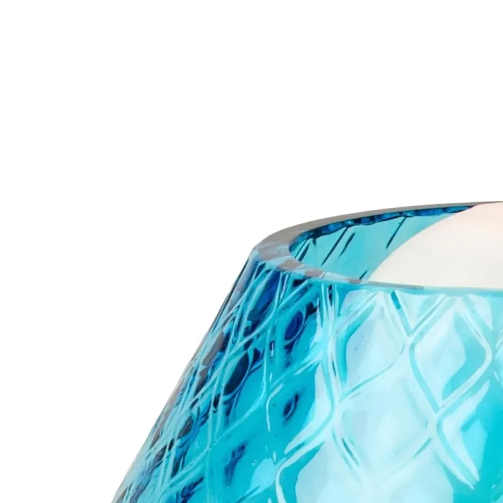 Текстурированный подсвечник Lele цвета аквамарин