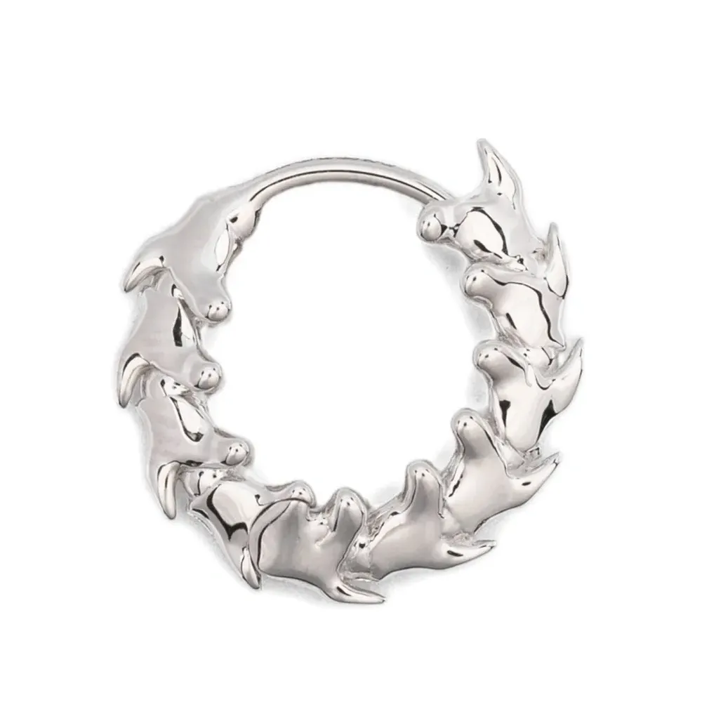 Мини-серьга-кольцо "След Змеи" (одна штука)