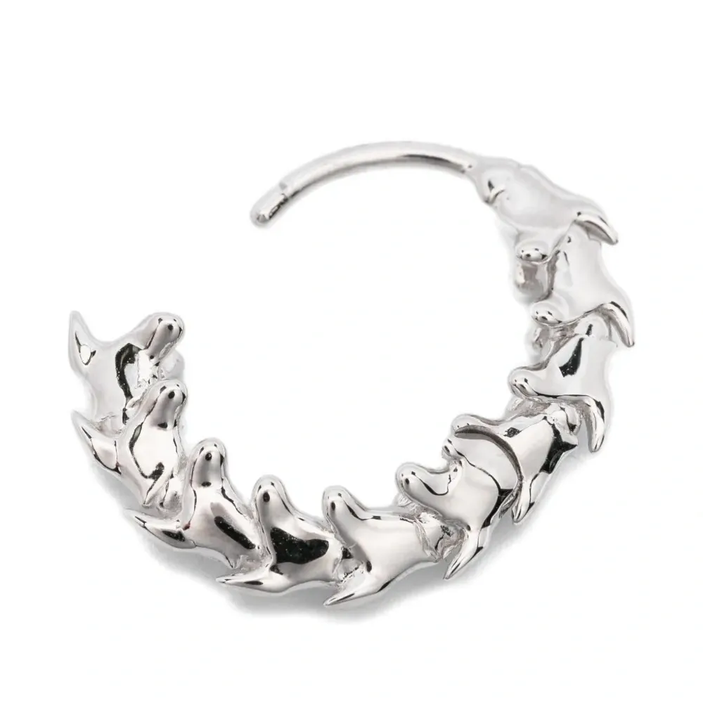 Мини-серьга-кольцо "След Змеи" (одна штука)