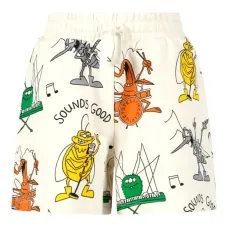 Шорты с принтом по всей поверхности и завязками на кулиске