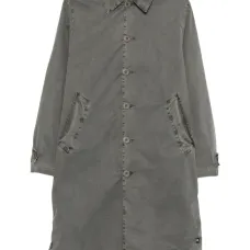 Однобортное пальто на пуговицах