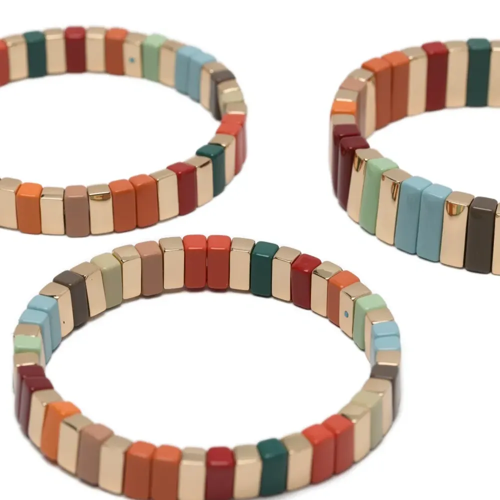 Браслеты с латунной плиткой