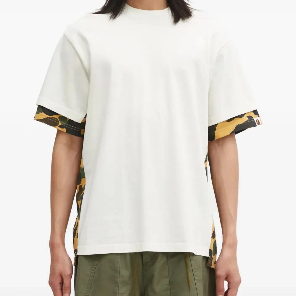 Футболка с блокировкой и сильно выстиранным камуфляжным принтом 1st Camo