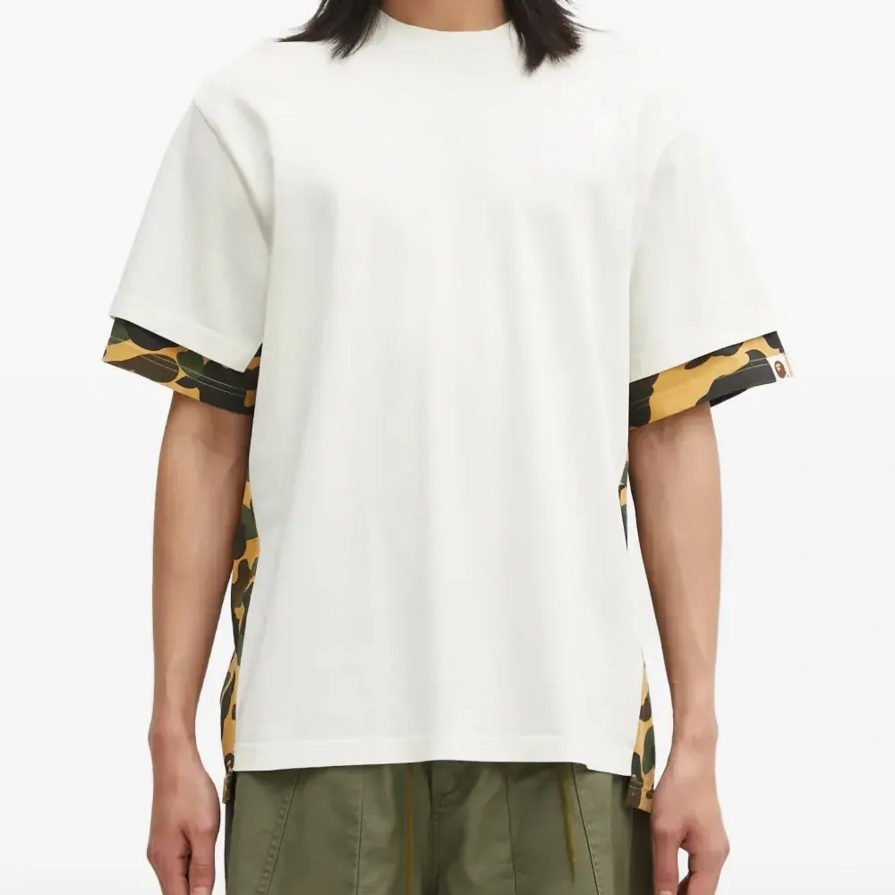 Футболка с блокировкой и сильно выстиранным камуфляжным принтом 1st Camo