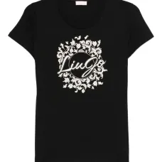 Футболка с цветочным логотипом