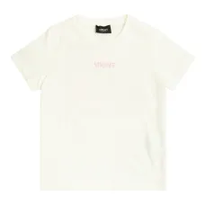 Розовая футболка с принтом-логотипом