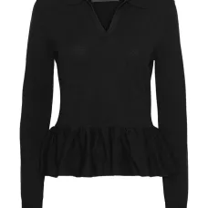 Трикотажный топ с баской