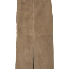 Замшевая миди-юбка с разрезом Замшевая миди-юбка с разрезом