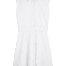 Платье с воротником и принтом-логотипом