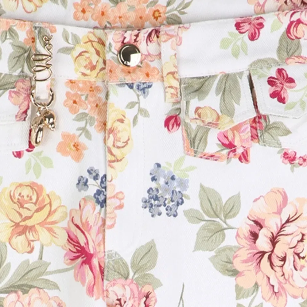 Брюки с цветочным принтом